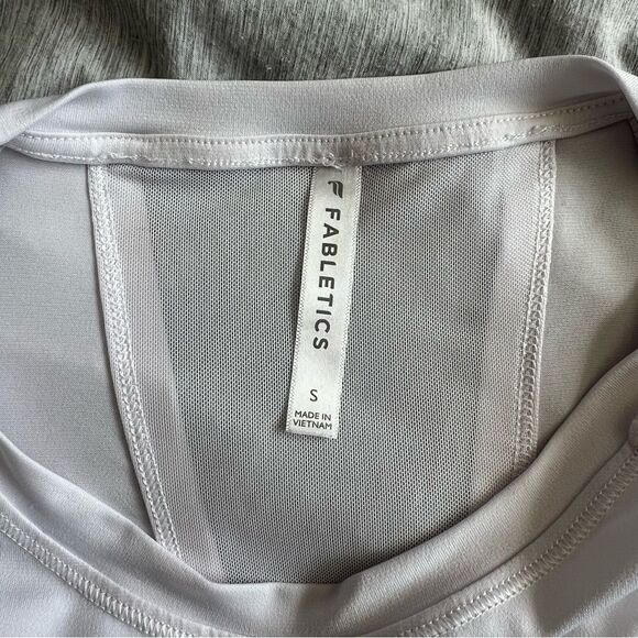 Fabletics White Lightweight Split Back Athletic Tank Top - Picture 8 of 9